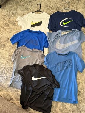 Nike Boys' Graphic Tee Lot - Blue, Gray, Black, White, Navy
